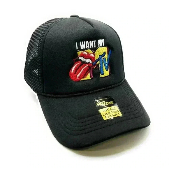 I Wany my MTV Mesh Trucker Snapback (Black) - Picture 1 of 1
